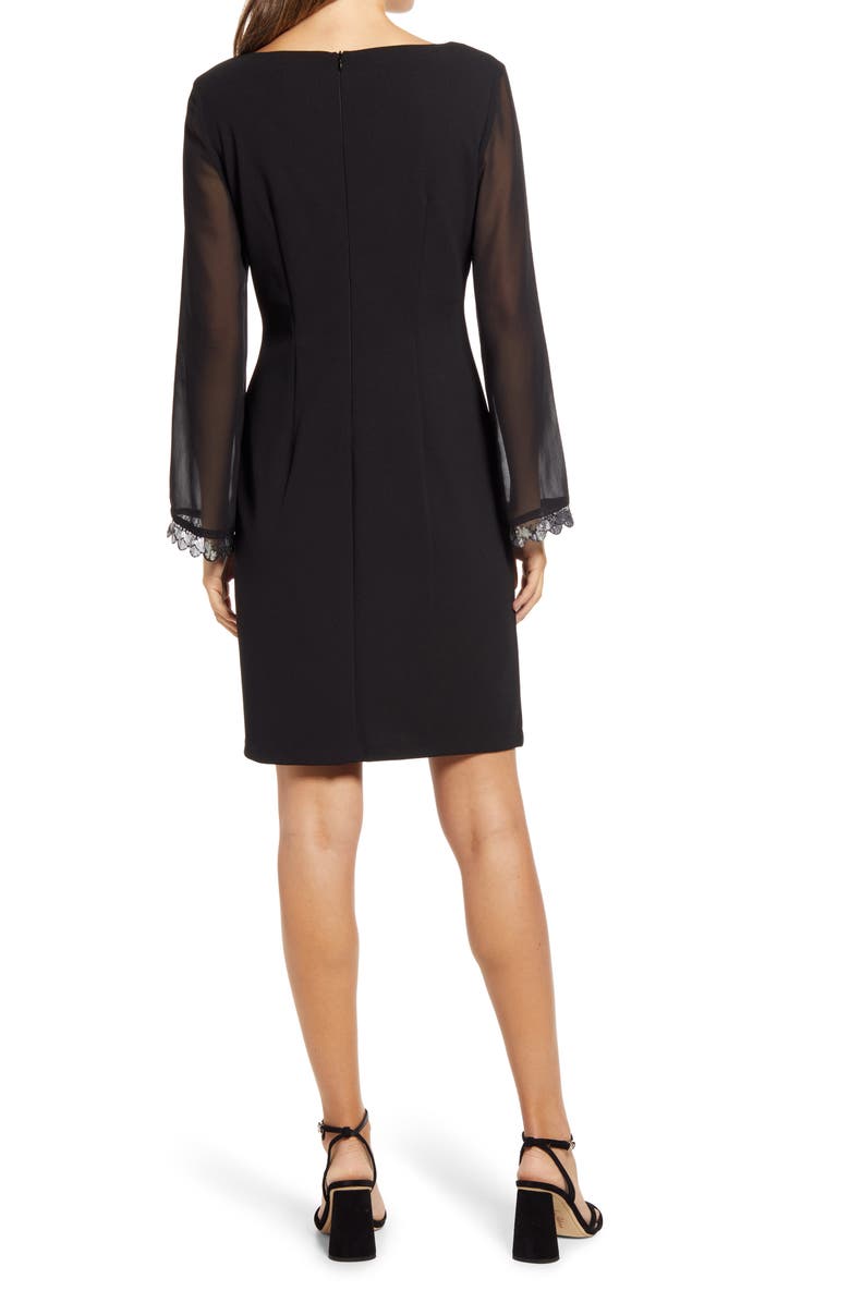 Connected Apparel Sequin Detail Long Sleeve Dress, Alternate, color,