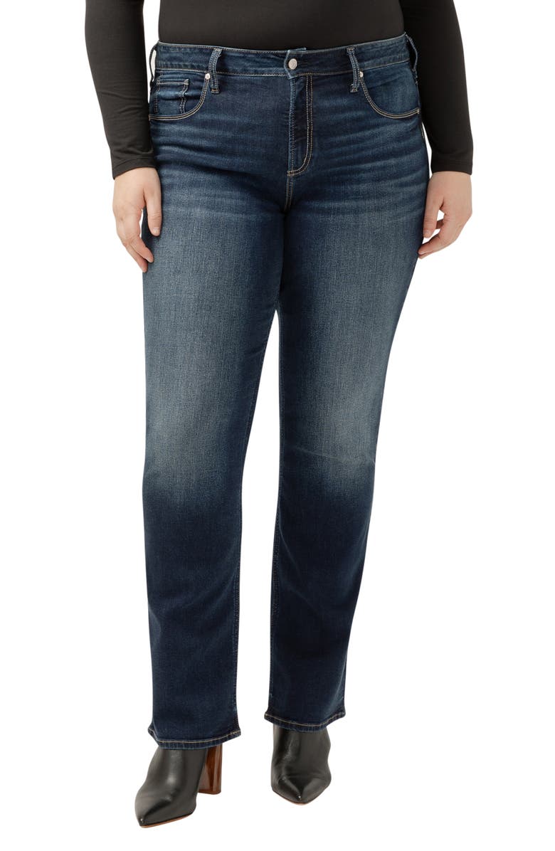 Silver Jeans Co. Avery Curvy High Waist Slim Bootcut Jeans, Main, color,