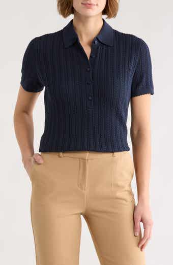 Brooks Brothers Pointelle Stitch Button-Up Polo