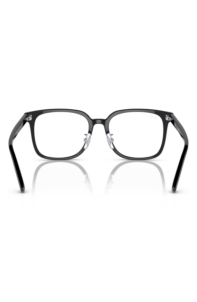 Ray-Ban 54mm Square Optical Glasses, Alternate, color, Black