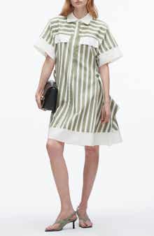 3.1 Phillip Lim Stripe Cotton & Silk Shirtdress