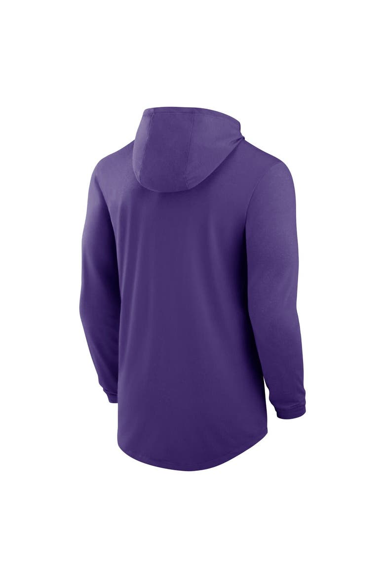 Men's Nike Purple LSU Tigers Legacy Tri-Blend Dri-FIT Long Sleeve Hoodie T-Shirt, Alternate, color, Purple