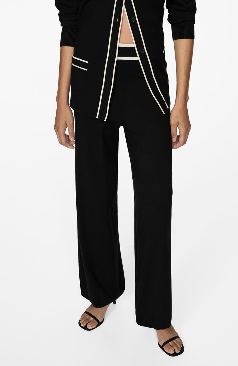 MANGO Straight Leg Knit Pants, Main, color, 