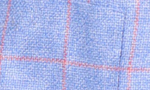 Tailorbyrd Textured Yarn Dye Windowpane Sport Coat In True Blue