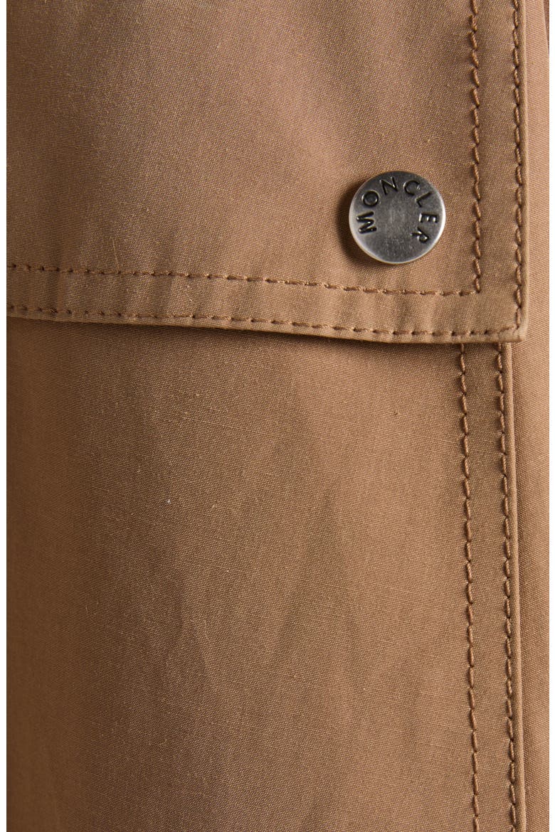 Cotton Blend A-Line Mini Skirt, Alternate, color, BROWN