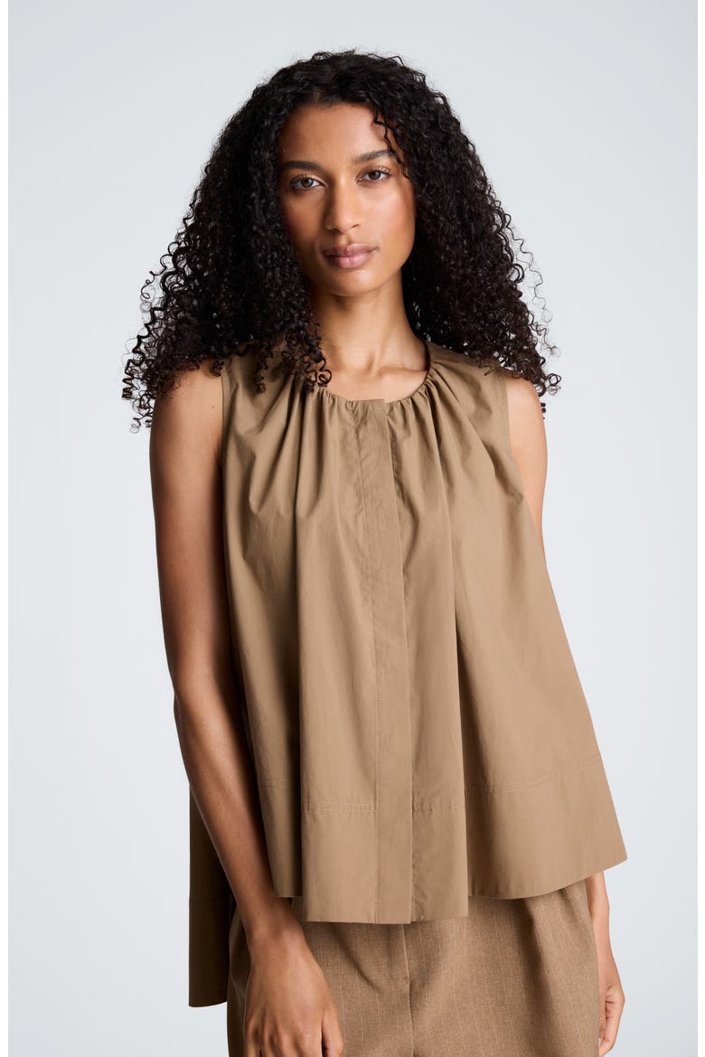 High Low Tent Shirt, Alternate, color, DARK PEANUT