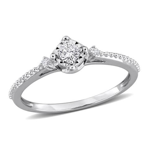 Lab-Grown Diamond 3-Stone Engagement Ring 14k