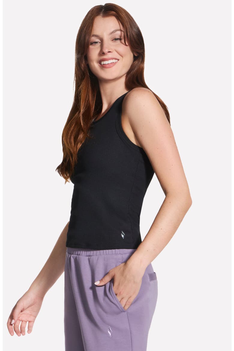 GoWalk® Luxe Rib Tank, Alternate, color, BOLD BLACK