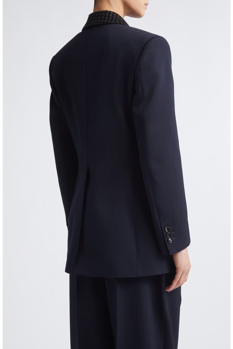 Intrecciato Lapel Blazer, Alternate, color, 4071 MIDNIGHT BLUE