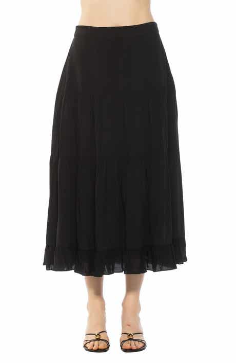Amelie Ruffle Tiered Midi Skirt