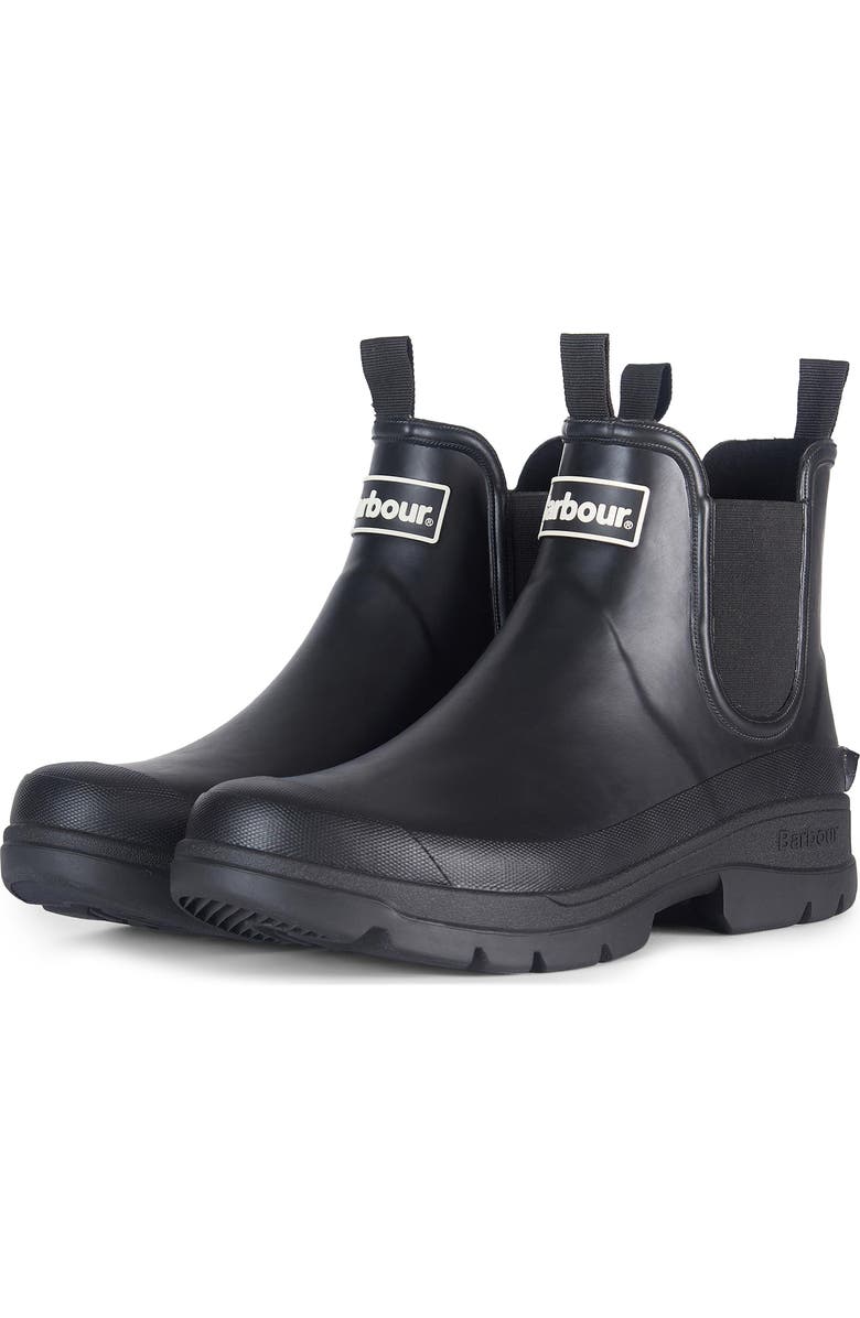 Barbour Nimbus Chelsea Rain Boot, Main, color, Black