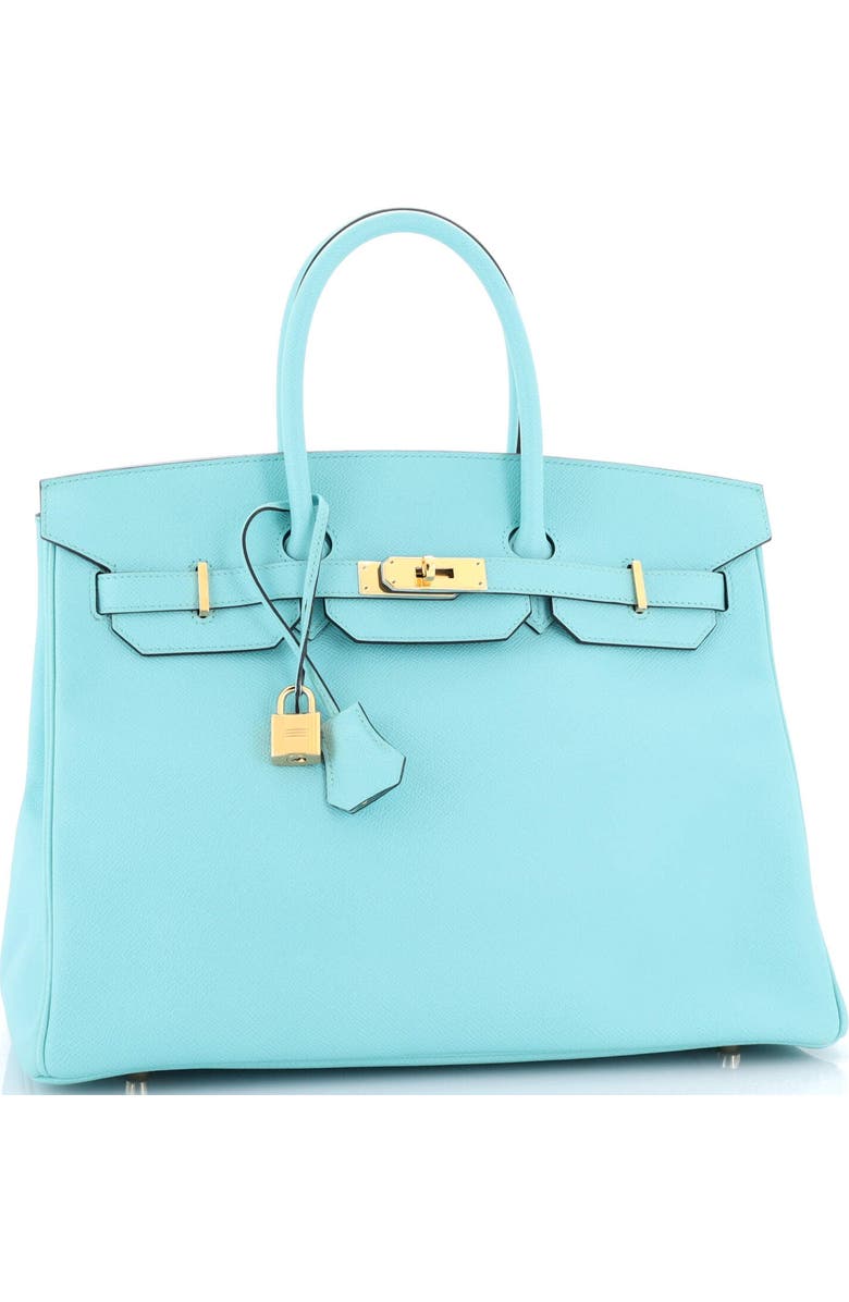 Pre-Owned Hermes Birkin Handbag Blue Epsom with Gold Hardware 35, Alternate, color, Bleu Atoll
