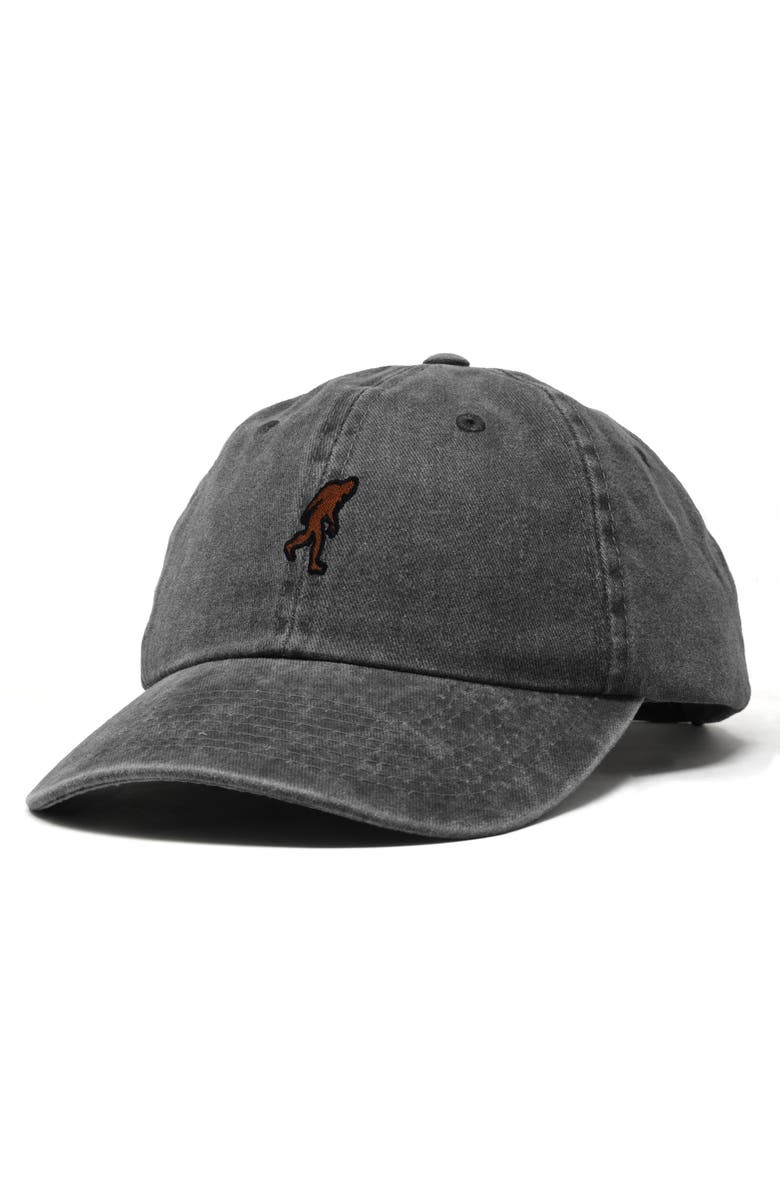 Dalix Sasquatch Embroidered Dad Hat, Alternate, color, Washed Black