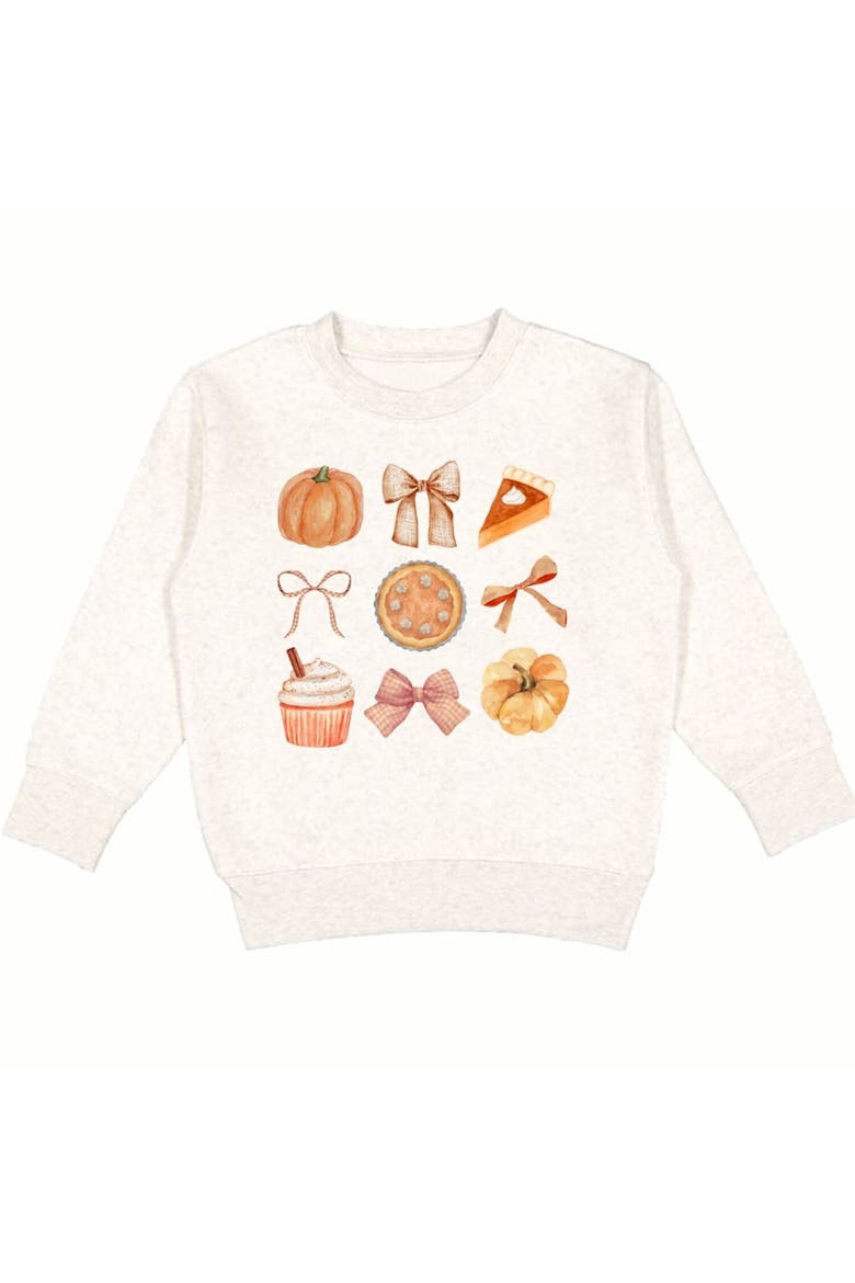 Thankful Cutie Thanksgiving Sweatshirt, Main, color, Natural