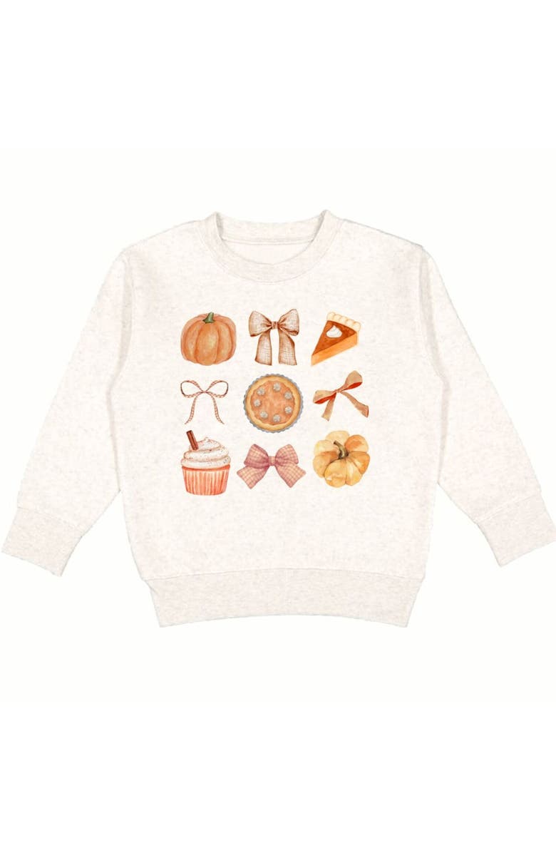 Sweet Wink Thankful Cutie Thanksgiving Sweatshirt, Main, color, Natural