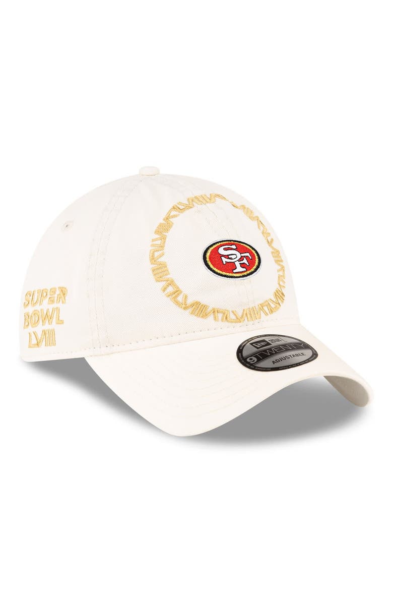 New Era Men's New Era  Cream San Francisco 49ers Super Bowl LVIII 9TWENTY Adjustable Hat, Main, color, 