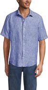 Lands' End Traditional Fit Short Sleeve Linen Shirt