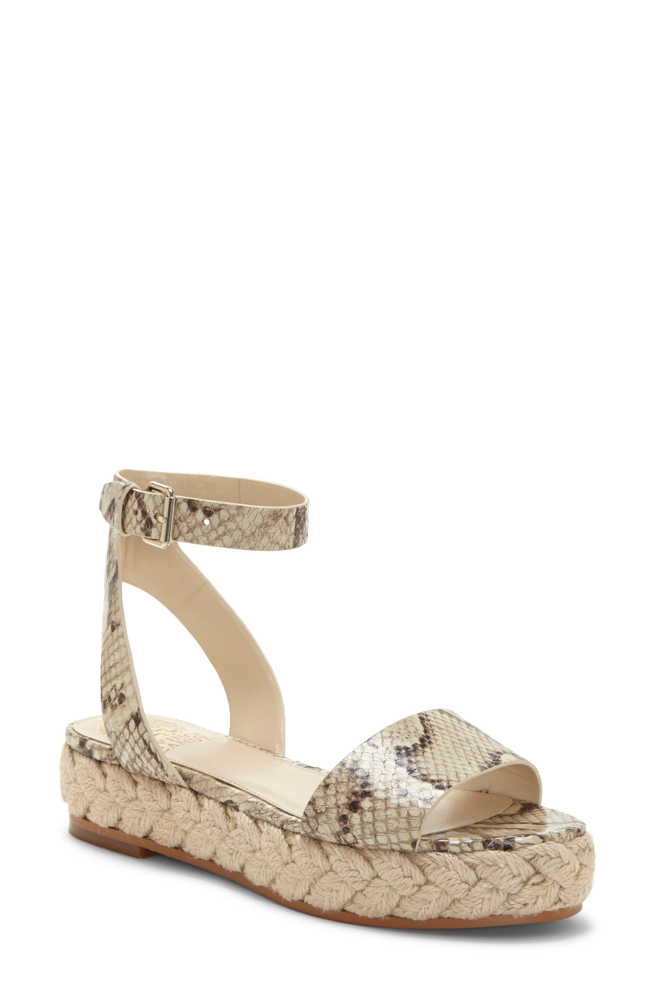 Defina Ankle Strap Platform Sandal, Main, color, OATMEAL SNAKE PRINT LEATHER