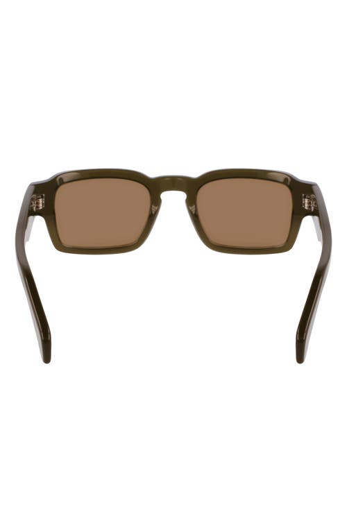 Paul Smith Latimer 49mm Small Modified Rectangular Sunglasses In Transparent Khaki