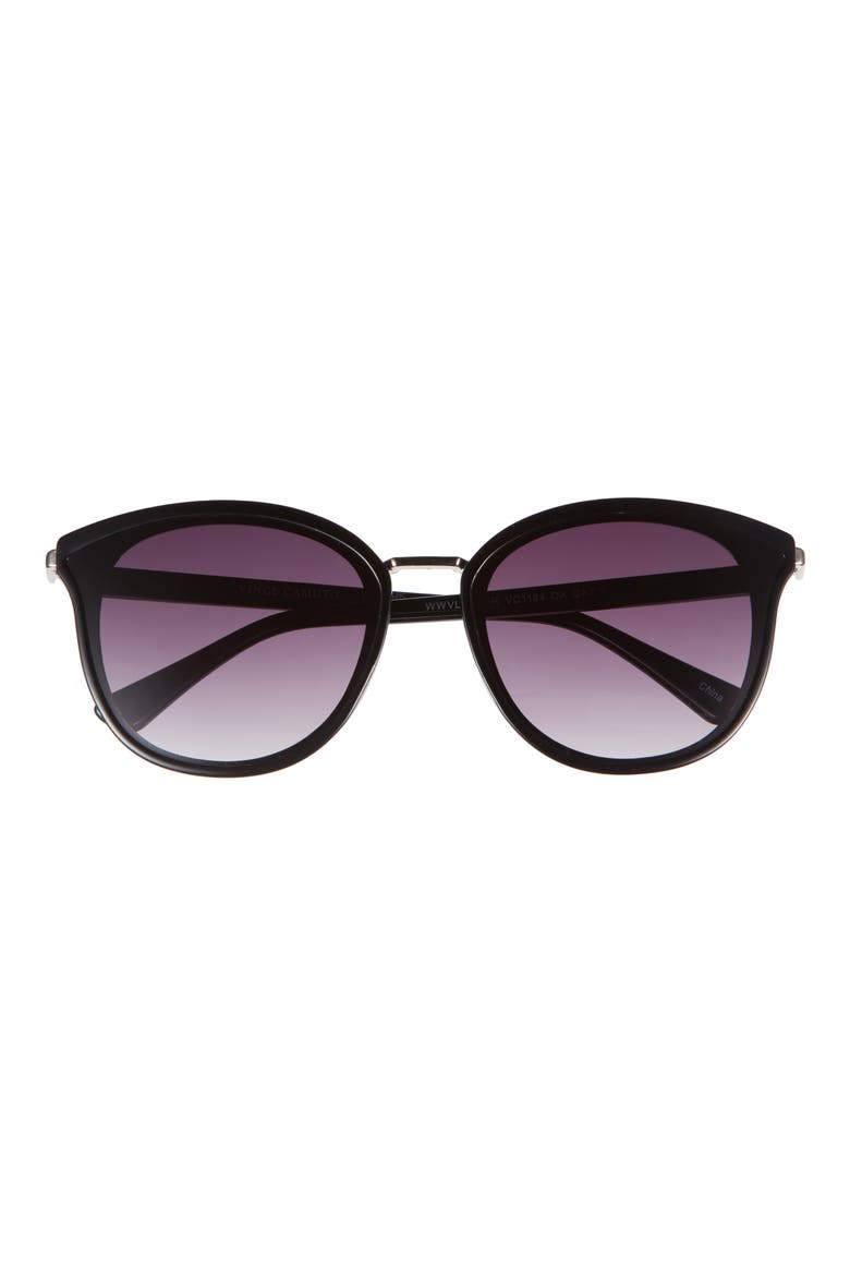 137mm Round Sunglasses, Main, color, BLACK