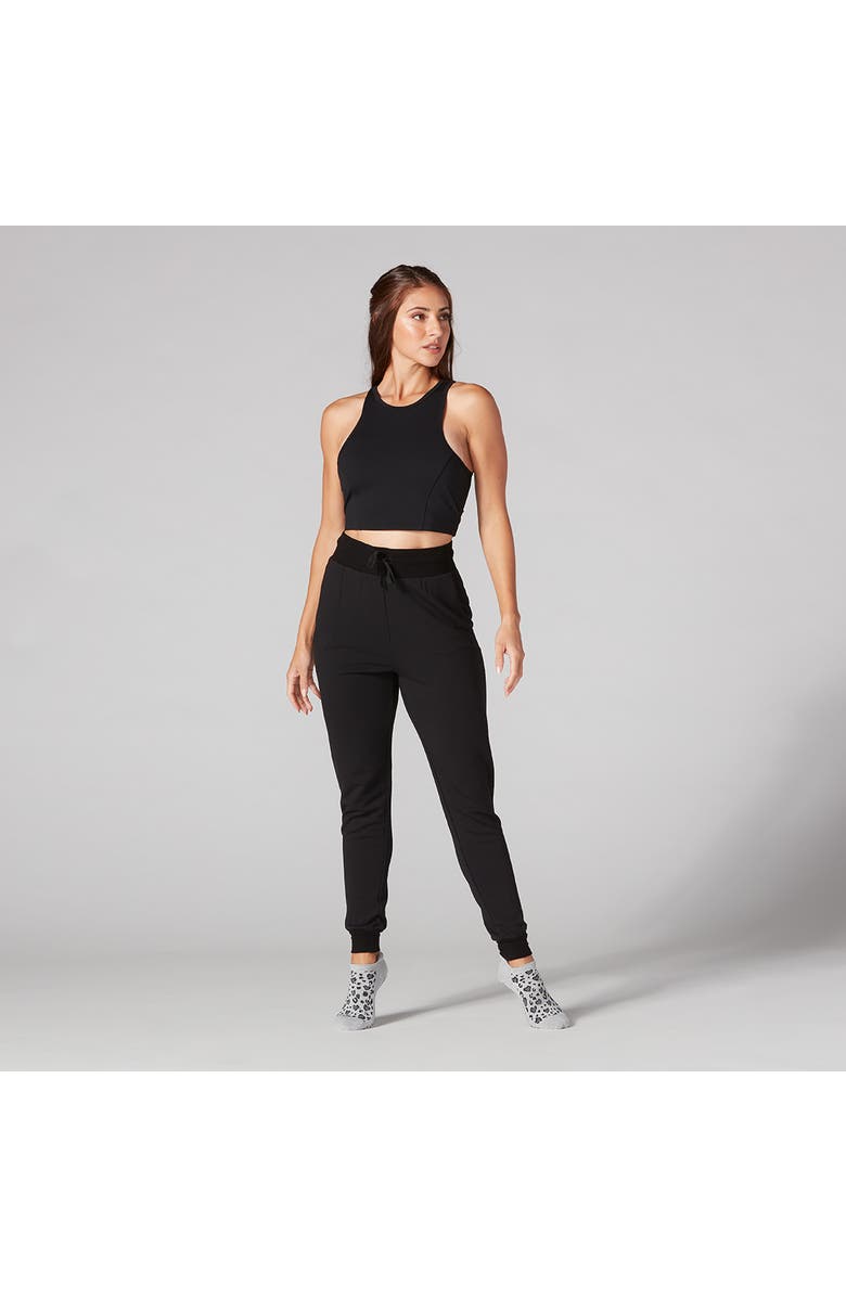 Tavi High Waisted Fitted Jogger, Alternate, color, Ebony