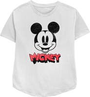 Mickey & Friends Women's Mickey & Friends Mickey Mouse Retro Headshot  Graphic T-Shirt