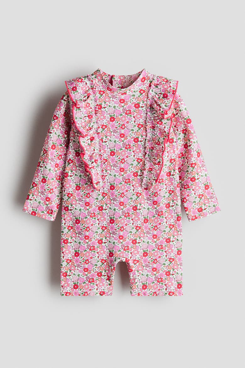 Swimsuit Upf 50, Main, color, Pink/floral