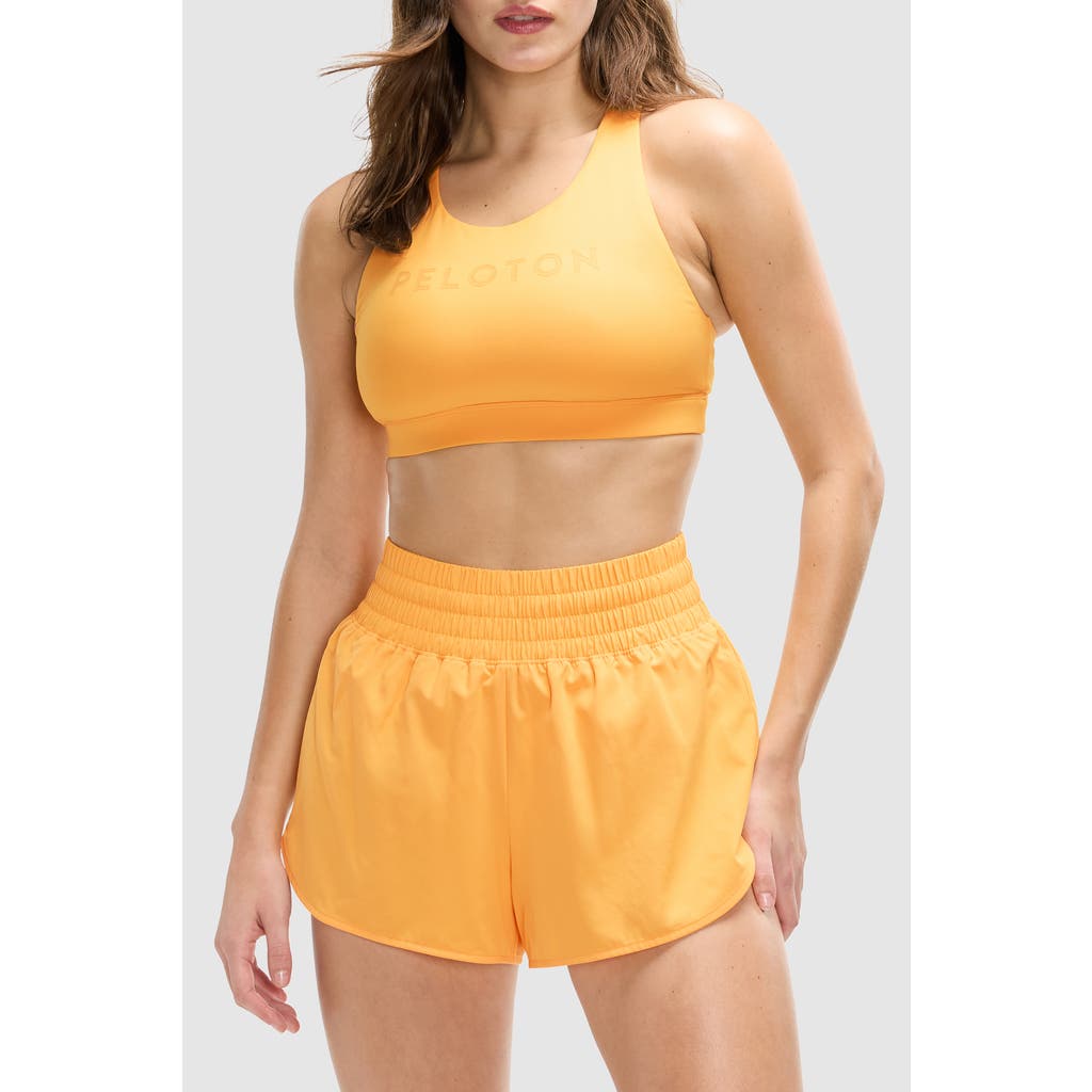 Peloton Cadent Mid Neck V Strap Bra In Amber