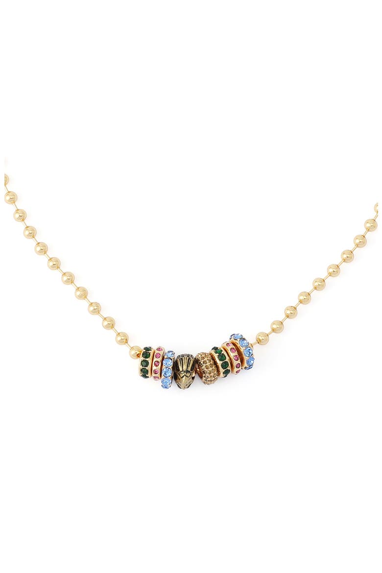 Eagle Head & Gemstone Rondelle Ball Chain Necklace, Alternate, color, MULTI