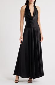 Delfi Collective Adora Halter Satin Gown