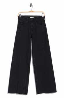 Alter Ego Raw Hem Twisted Wide Leg Jeans