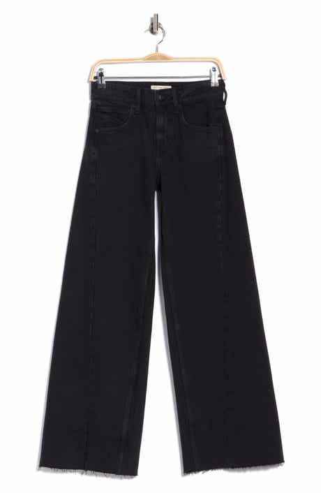 Alter Ego Raw Hem Twisted Wide Leg Jeans