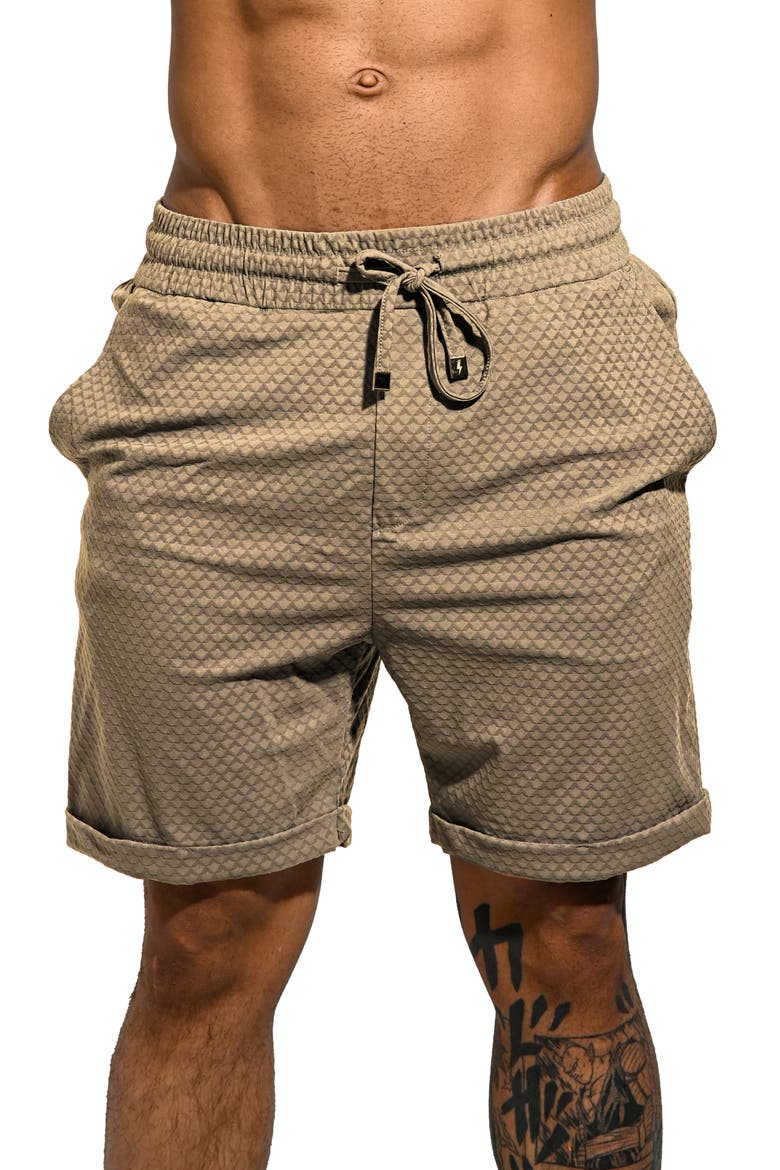 Athgainsboro Cotton Blend Drawstring Shorts, Alternate, color, BROWN