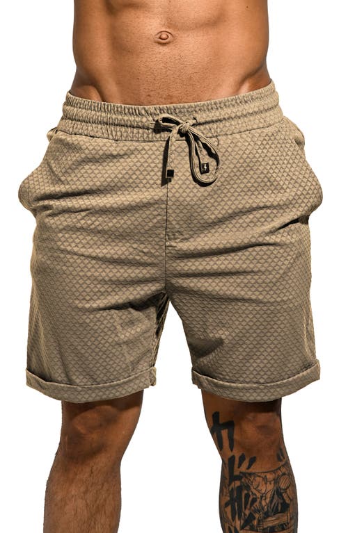 Maceoo Athgainsboro Cotton Blend Drawstring Shorts In Nude