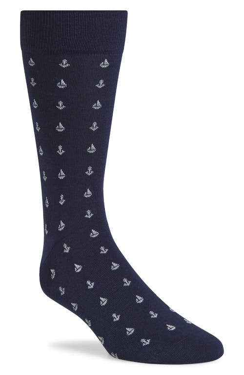 Nordstrom Nautical Pattern Socks In Blue