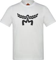 MCM Laurel Logo Print T-Shirt in Organic Cotton