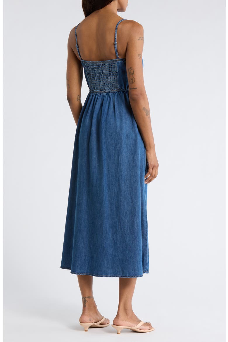 Sweetheart Midi Dress, Alternate, color, DENIM