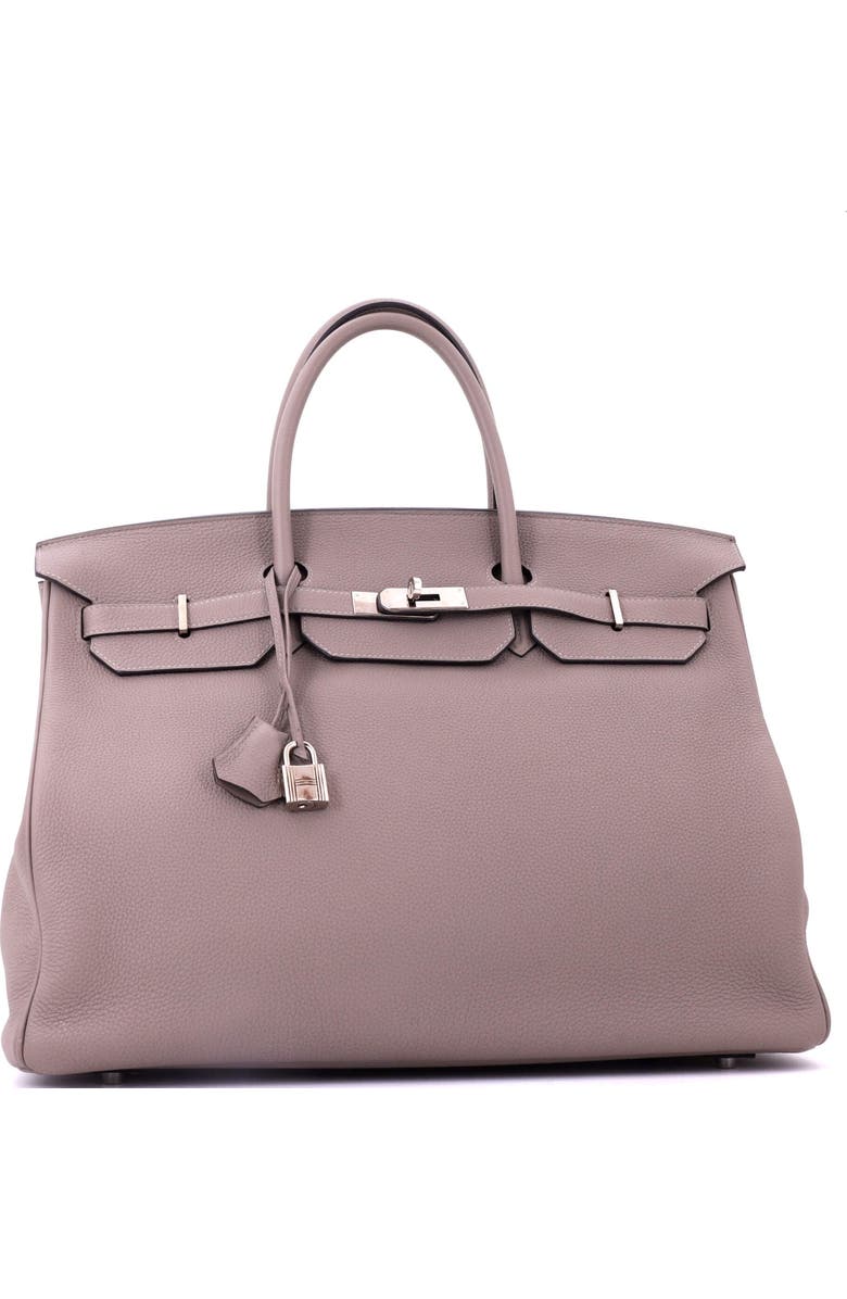 Pre-Owned Hermes Birkin Handbag Grey Togo with Palladium Hardware 40, Alternate, color, Gris Asphalte