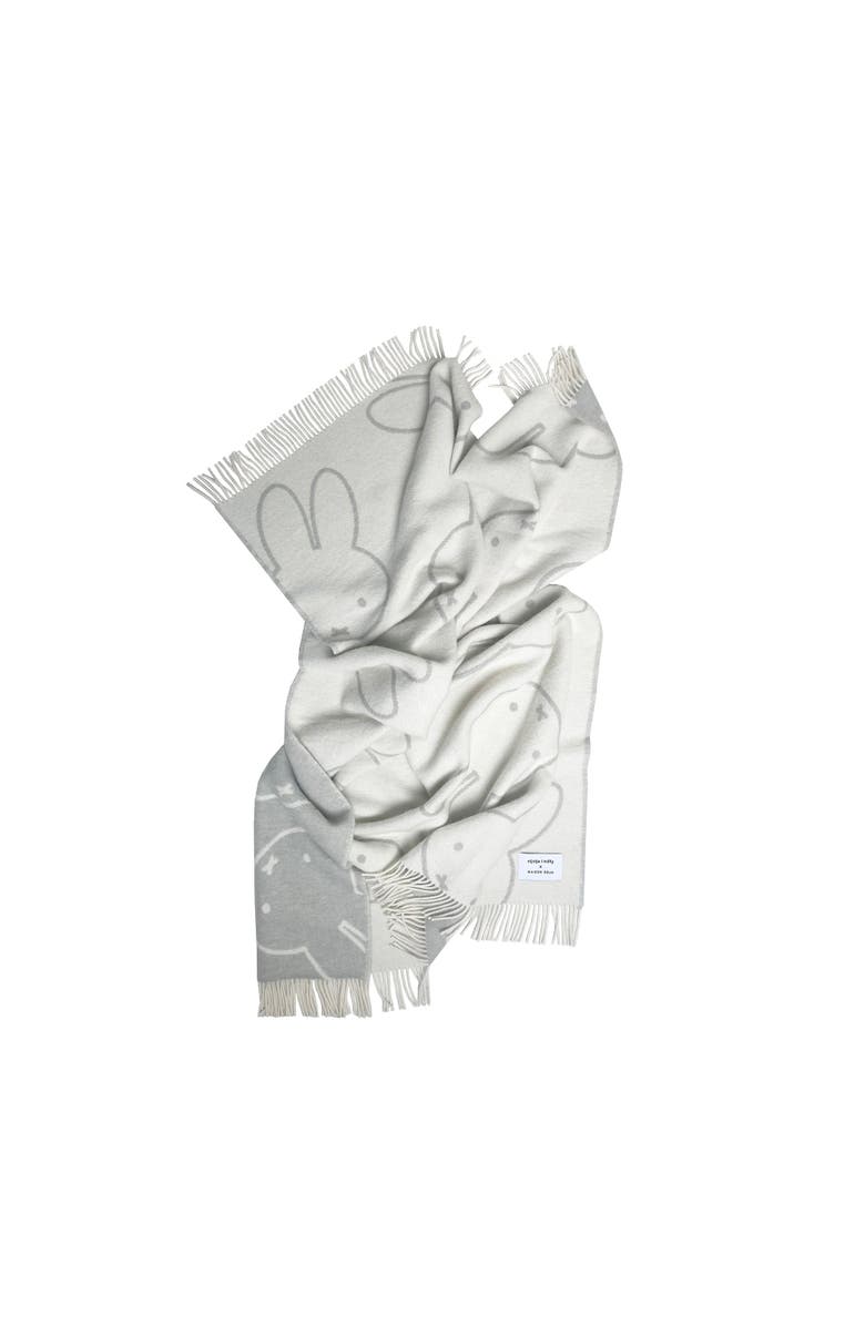 Maison Deux Miffy Blanket, Alternate, color, Grey /Grey
