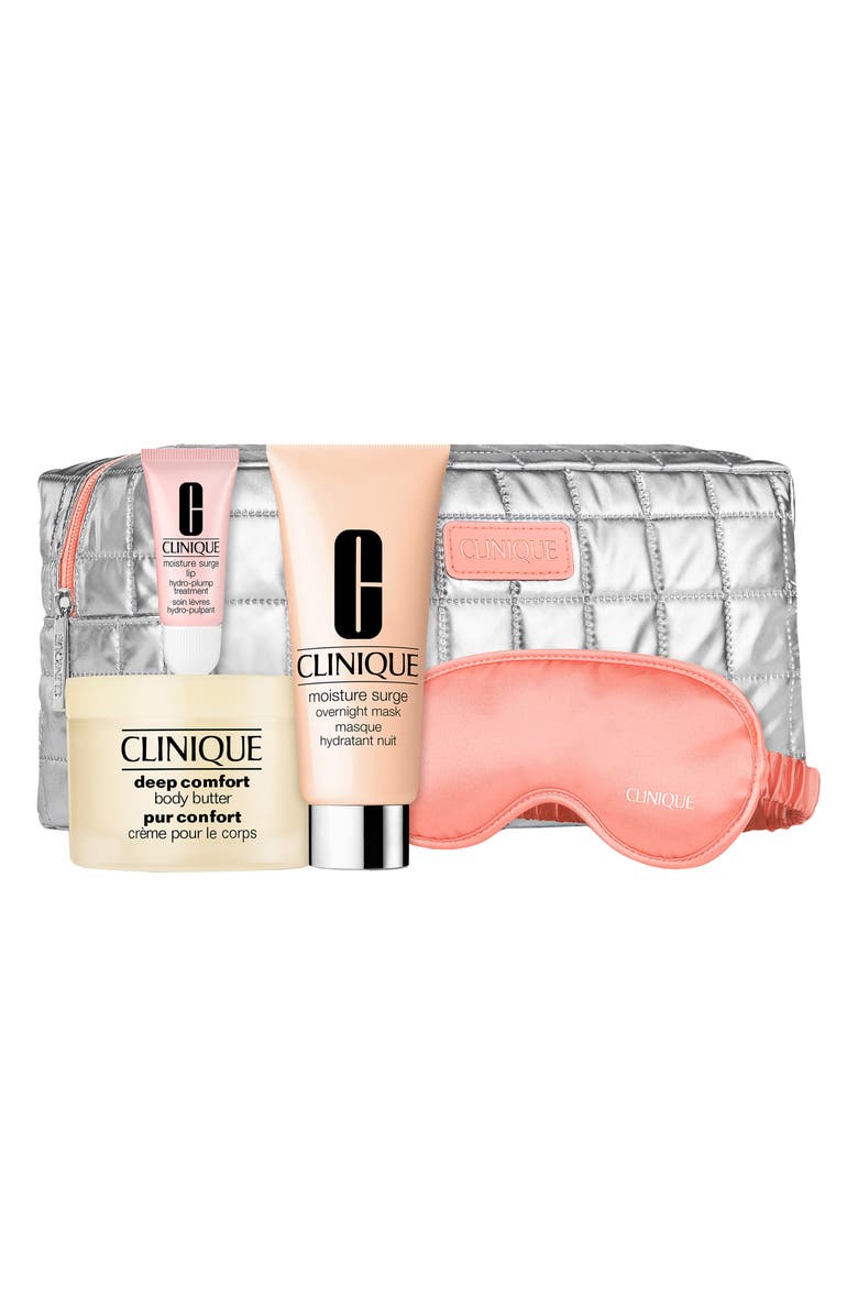 Clinique Bedtime Essentials Moisturizing Skin Care Holiday Gift Set $147 Value, Main, color,