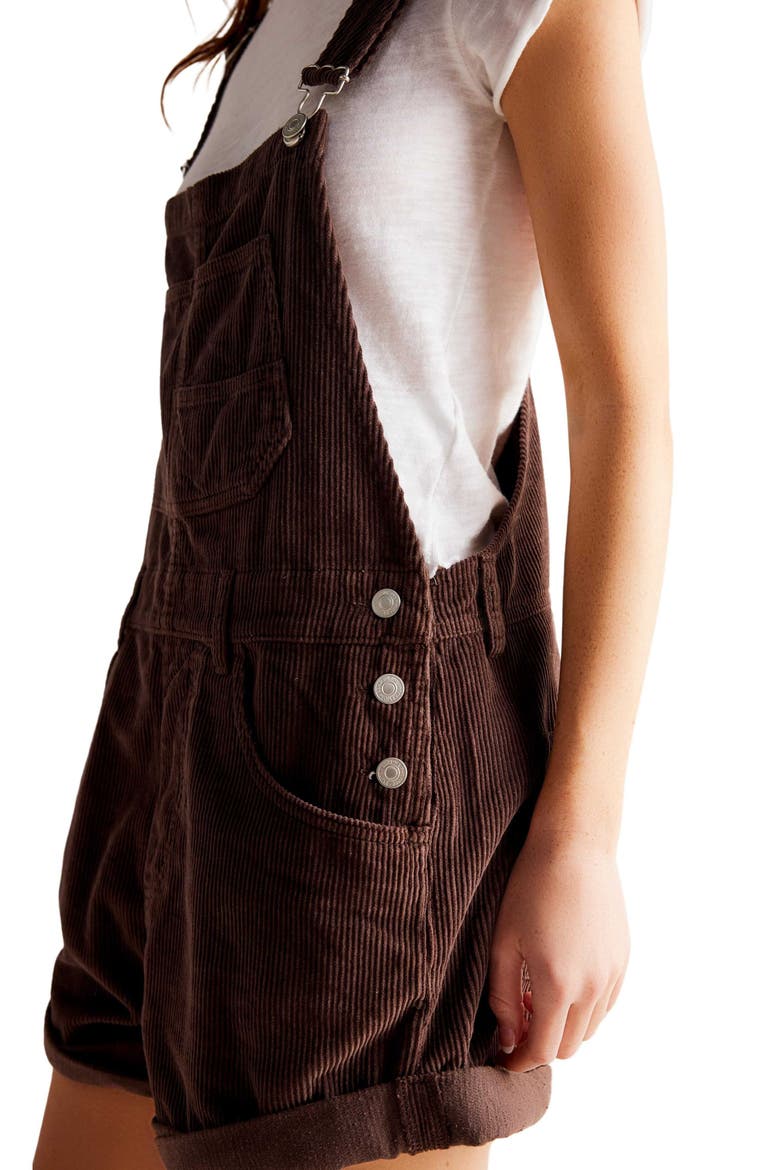 We the Free Ziggy Corduroy Shortalls, Alternate, color, BARNWOOD
