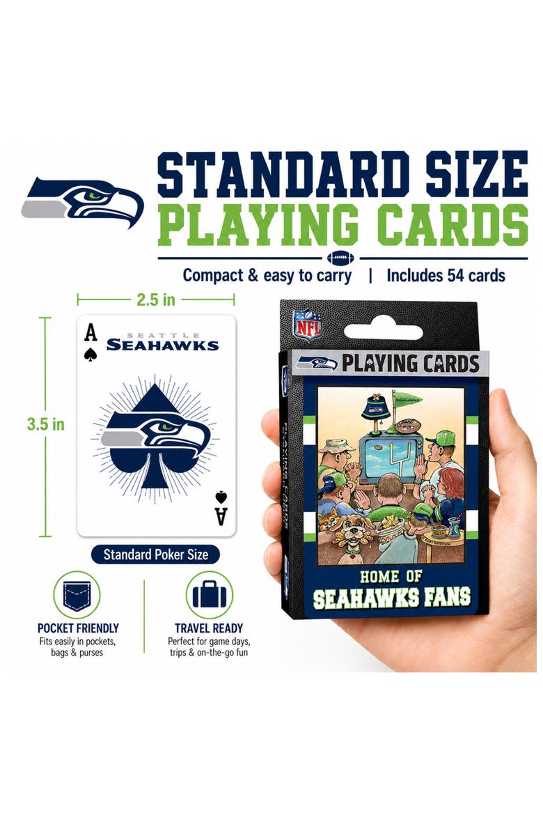 Seattle Seahawks Fan Deck Playing Cards, Alternate, color, Multicolor