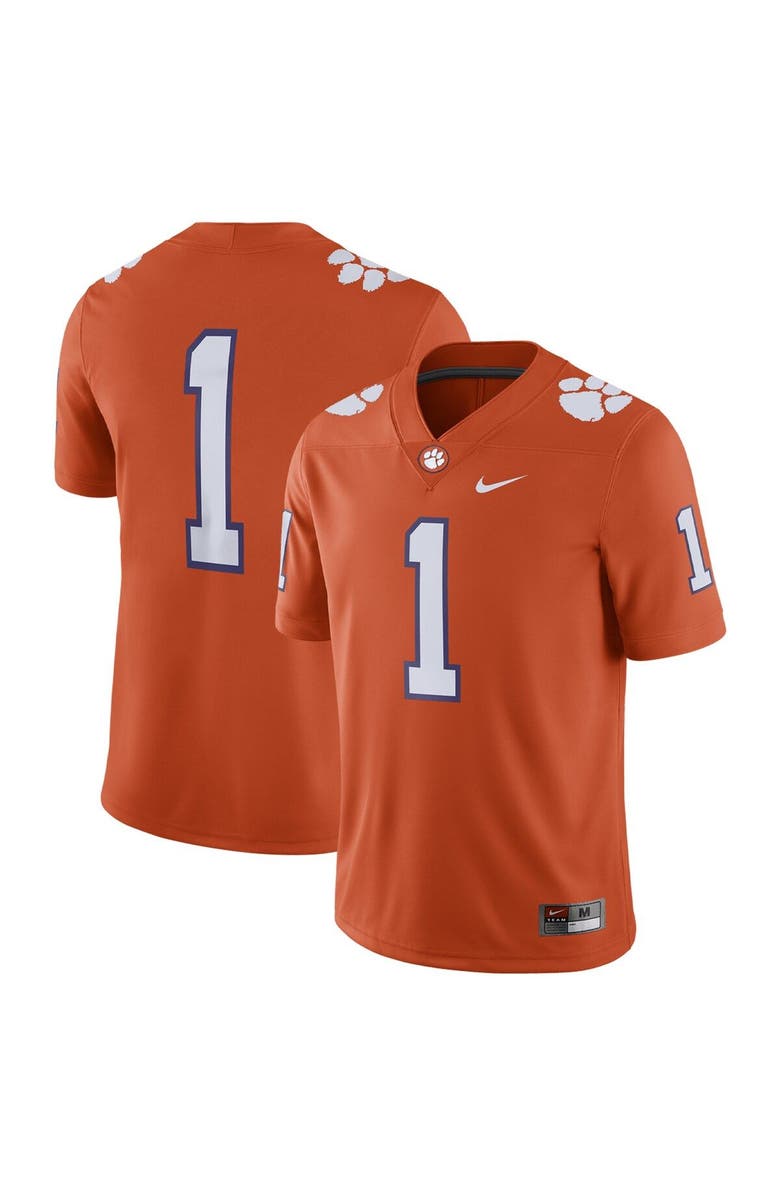 Nike Men's Nike Orange Clemson Tigers #1 Home Game Jersey, Main, color, Orange