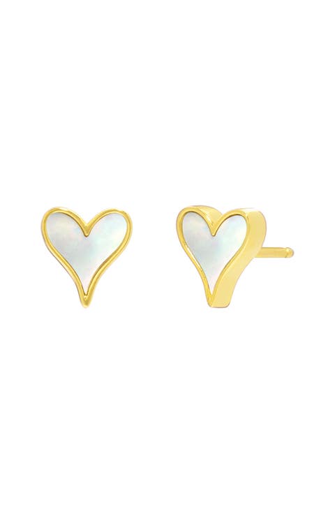 LoveLock 18K Gold & Mother-of-Pearl Earrings