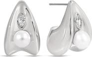 Ettika Hera Freshwater Pearl Huggie Earrings
