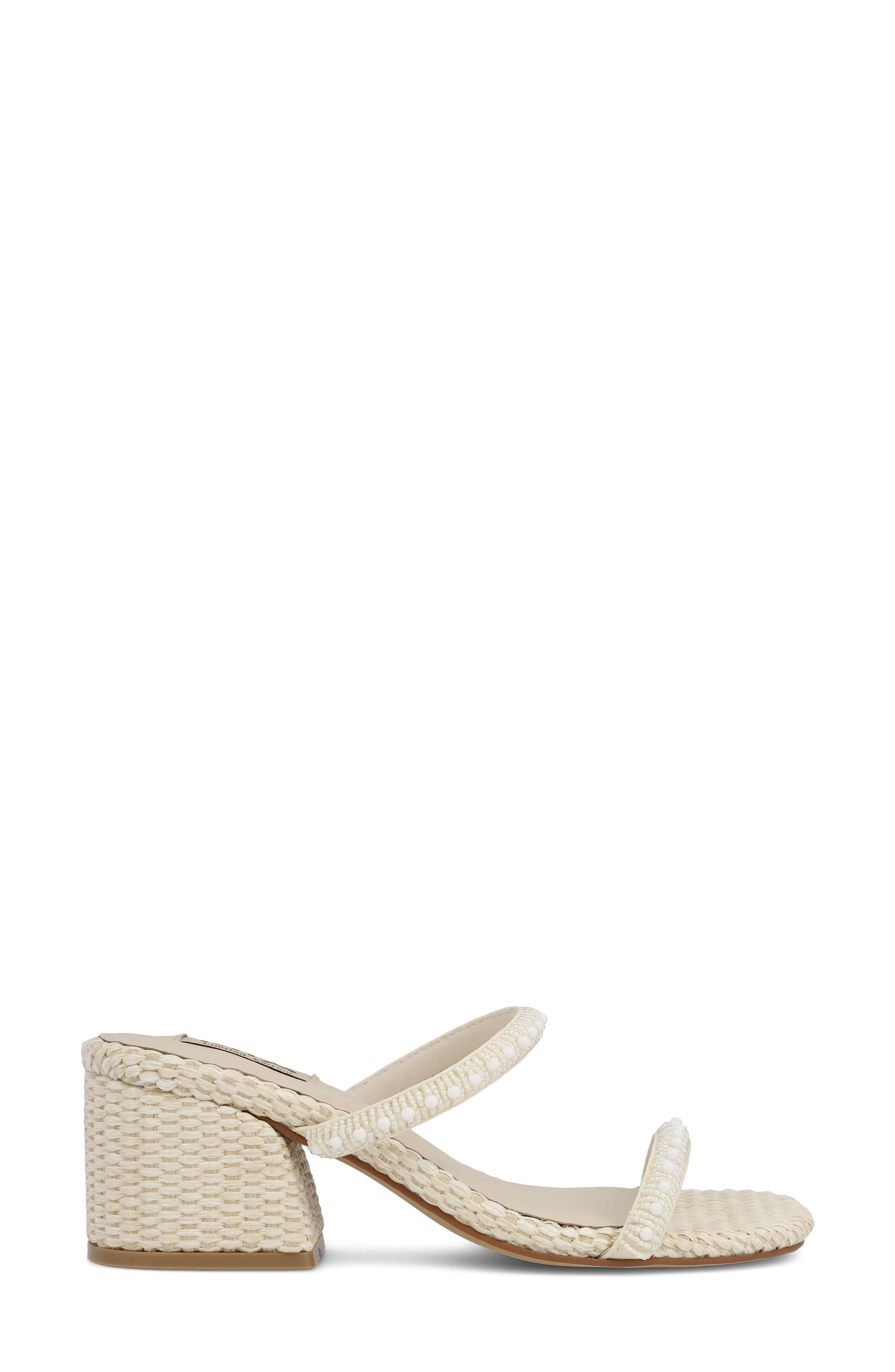 MIA Sabella Embellished Sandal, Alternate, color, Bone Beads