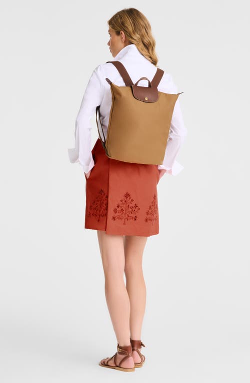 Longchamp Medium Le Pliage Backpack In Brown