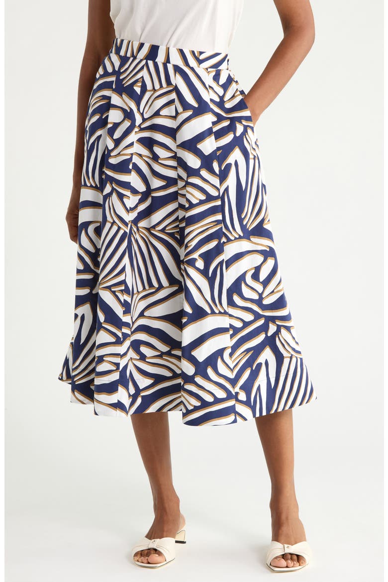 Finnley Midi Skirt, Main, color, SAVANNA SHADOW NAVY