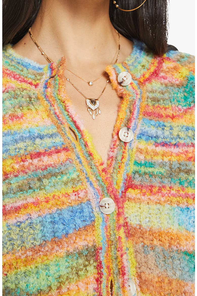 The Raglan Stripe Alpaca Blend Crop Cardigan (Women) | Nordstrom