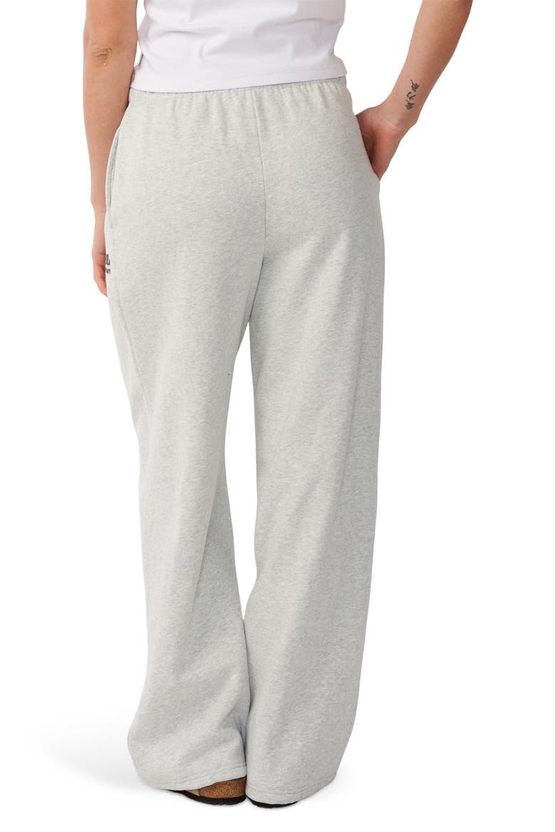 Surf Puff Wide Leg Sweatpants, Alternate, color, GREY MARLE/ BLACK